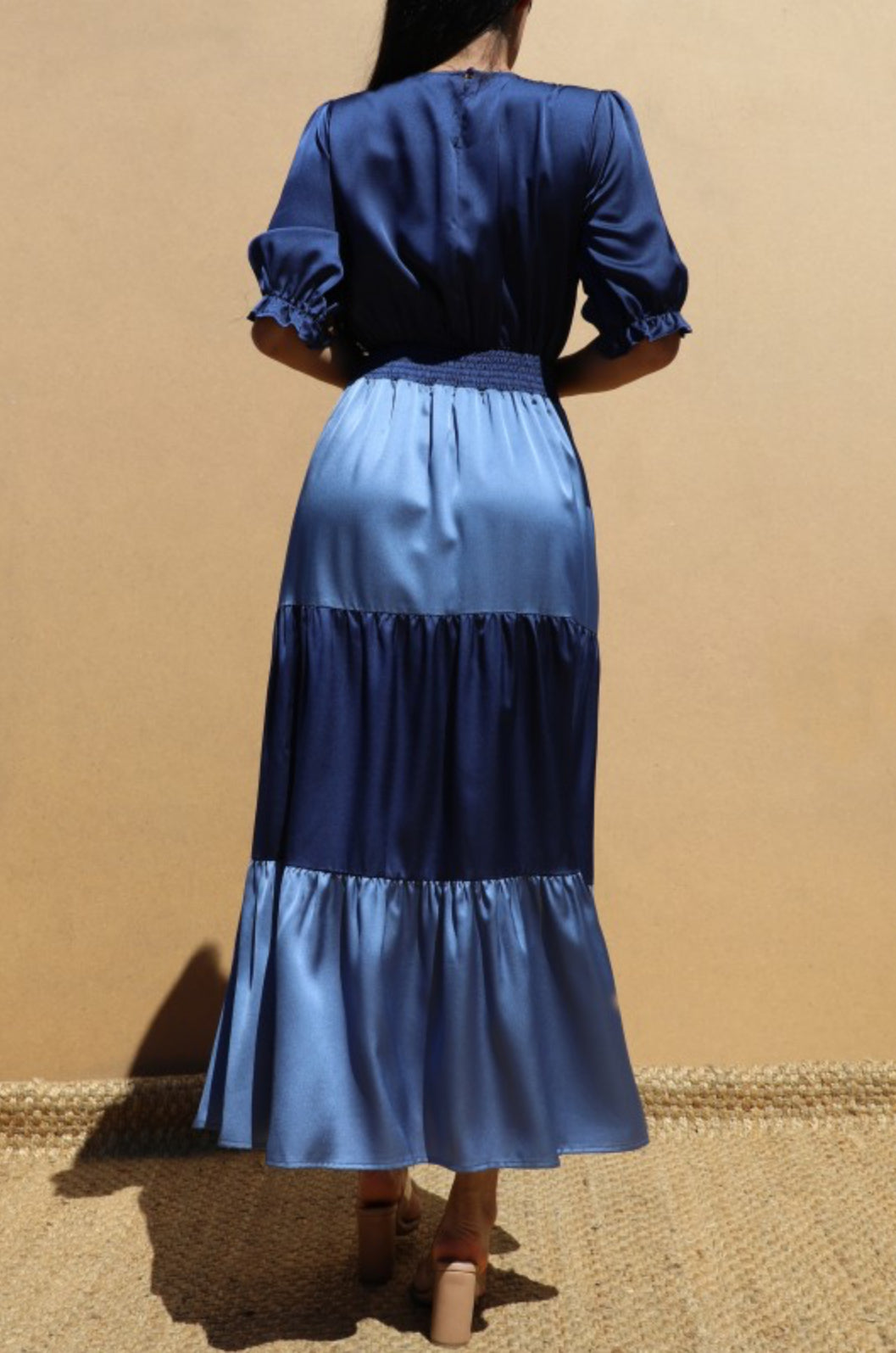 Midi Dress Satin Navy