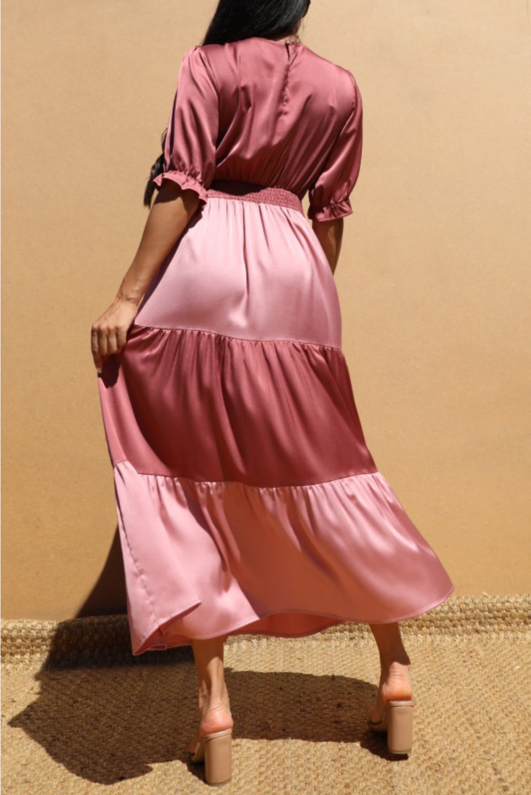 Midi Dress Satin Mauve