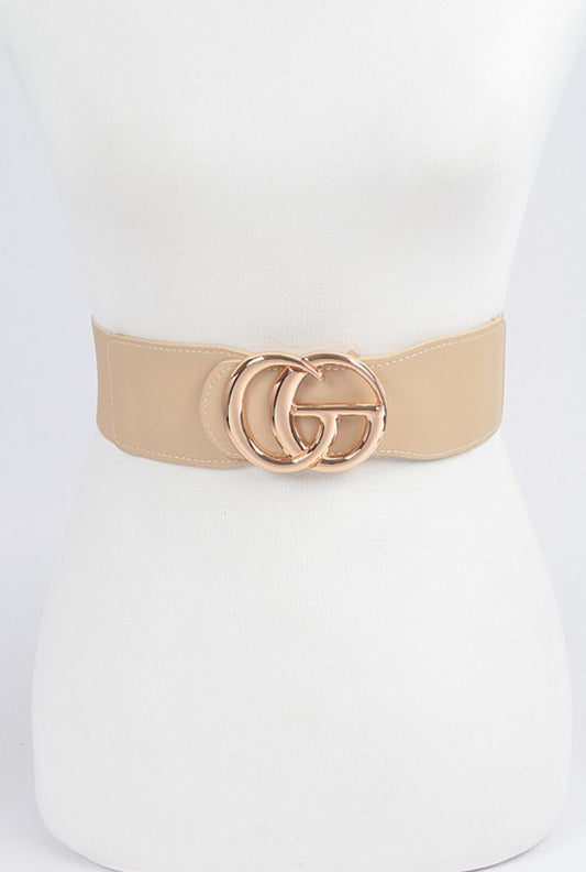 Faux Leather Elastic Belt